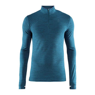 CRAFT triko pánské - rolák Fuseknit Comfort ZIP tmavě zelená vel. XL
